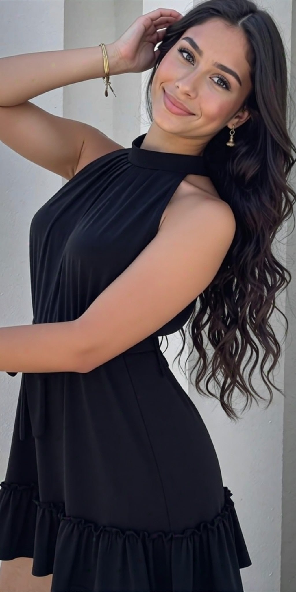 Marinna Grecian Neck Dress